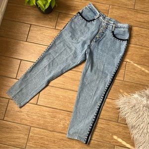 Zana Di Vintage Button-Fly Mom Jeans, size 14